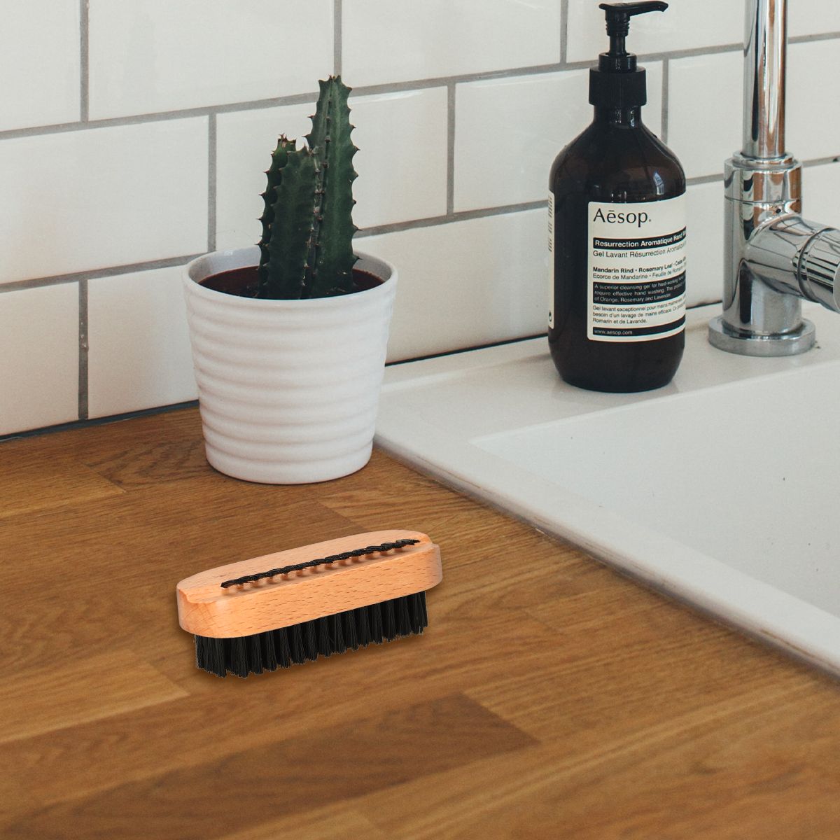 BATH FUN nagelborstel hout varkenshaar