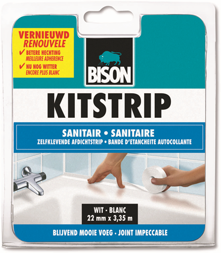 Bison kitstrip sanitair wit blister | 22 mm x 3.35 m - 6302088