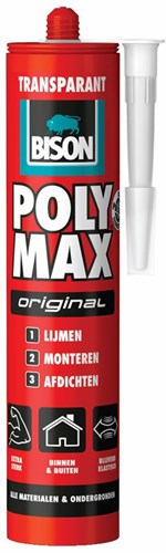 Bison poly max original transparant crt 300g*12 nl - 6306540 - 6306540