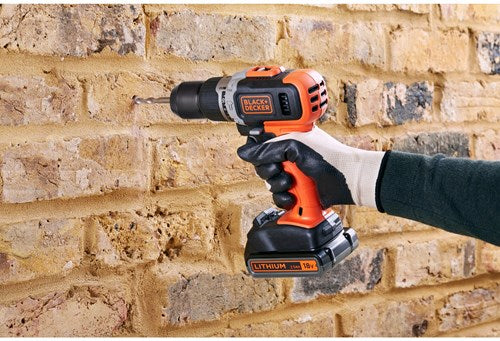 Black+Decker bcd003me2k 18v 2x2.5ah schroefklopboormachine in koffer | 2x 18v 2.5ah accu's | 1a lader | in koffer - bcd003me2k-qw