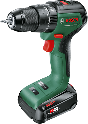 Bosch Groen universalimpact 18v-60 | accuklopboorschroevendraaier 18v (1x 2.0ah accu + lader) - 06039d7101