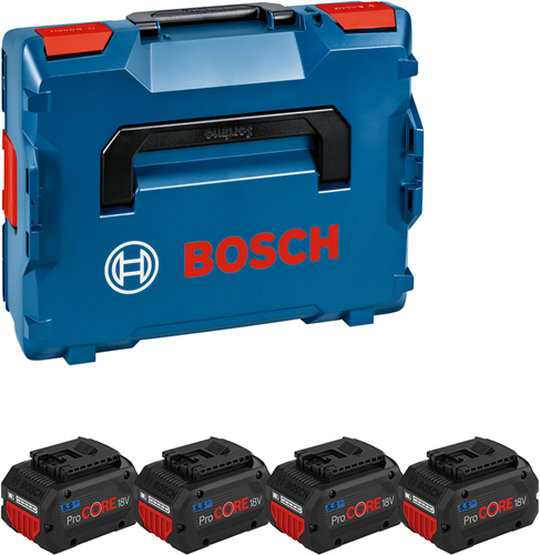 Bosch Blauw Bosch accessoires accupack | 4 x procore18v 5.5ah | in l-boxx - 1600a02a2u