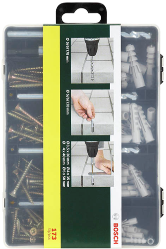 Bosch Accessoires Bosch bevestigingsset - 173-delig
