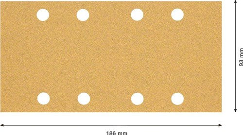 Bosch Accessoires expert c470 schuurpapier voor vlakschuurmachines 93 x 186 mm, k60 50-delig - 2608900936