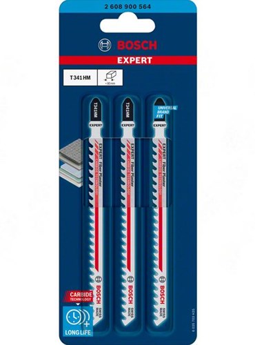 Bosch Accessoires expert 'fiber plaster' t 341 hm decoupeerzaagblad 3-delig - 1 stuk(s) - 2608900564