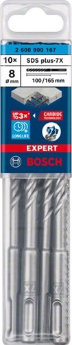 Bosch Accessoires expert sds plus-7x hamerboor 8 x 100 x 165 mm - 10 stuk(s) - 2608900167