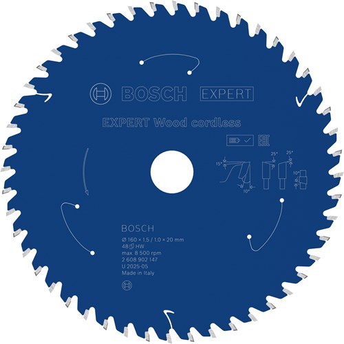 Bosch Accessoires expert wood cordless cirkelzaagblad | 160 x 1,5 1 x 20 mm | t48 - 2608902147