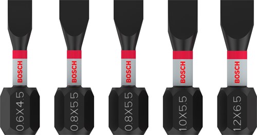 Bosch Accessoires pro sl impact bits | sl4.5 | sl5.5 (x2) | sl5.5 | sl6.5 | 25 mm | 5 stuks - 2608521u60