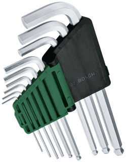 Bosch Groen inbussleutelset | lange versie | 9-delig - 1600a032v1