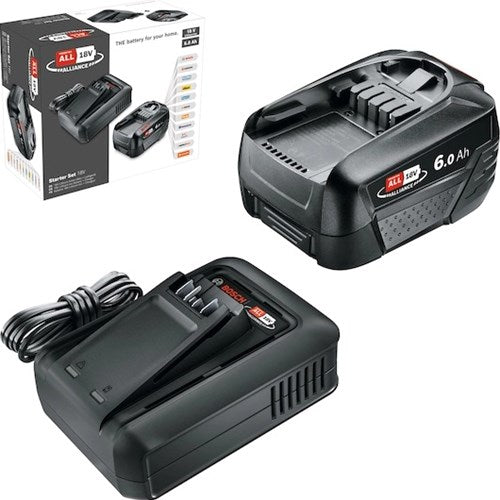 Bosch Groen starter set 18v 1x 18v 6.0ah + al18-44 | 18v (1x 6.0ah accu + lader) - 1600a032a8