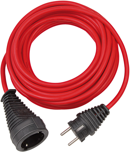 Brennenstuhl kwaliteits kunststof verlengsnoer | 5m | rood | h05vv-f 3g1,5 fr - 1167454