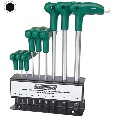 Brüder Mannesmann inbus t-greepset 9 dlg (hobby) - 18150