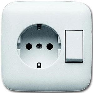 Busch Jaeger wit inbouw combinatie 1polig wissel ra - 4691865