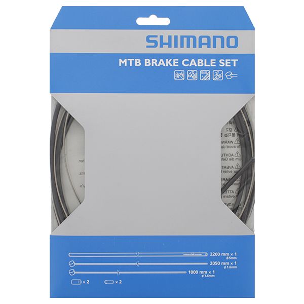 Shimano Remkabelset mtb rvs - zwart
