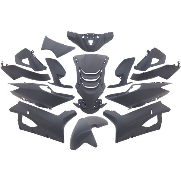 Edge Plaatset 14-delig voor peugeot speedfight 4 - mat zwart
