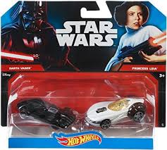 Mattel Star wars auto darth vader met princess leia