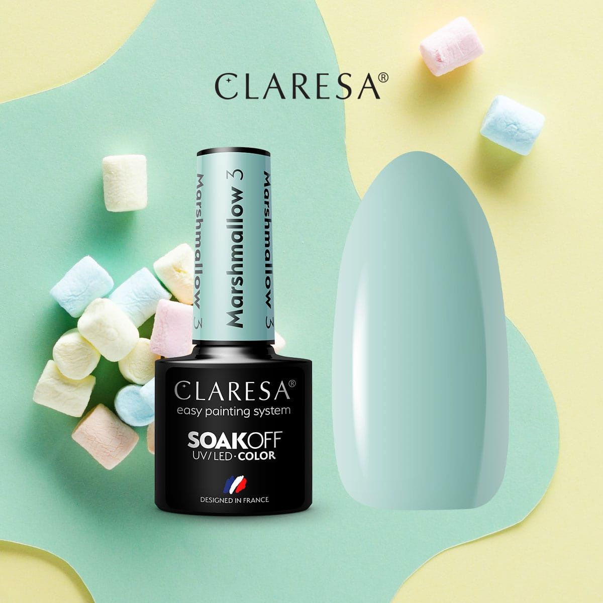 Claresa uv led gellak 5ml marsh mallow 3