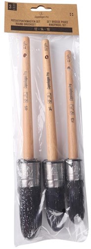 Copenhagen Pro kwastenset - patentpuntkwast - maat 12-14-16 - synthetisch haar - 3-delig - fsc houten steel - 23.900.03