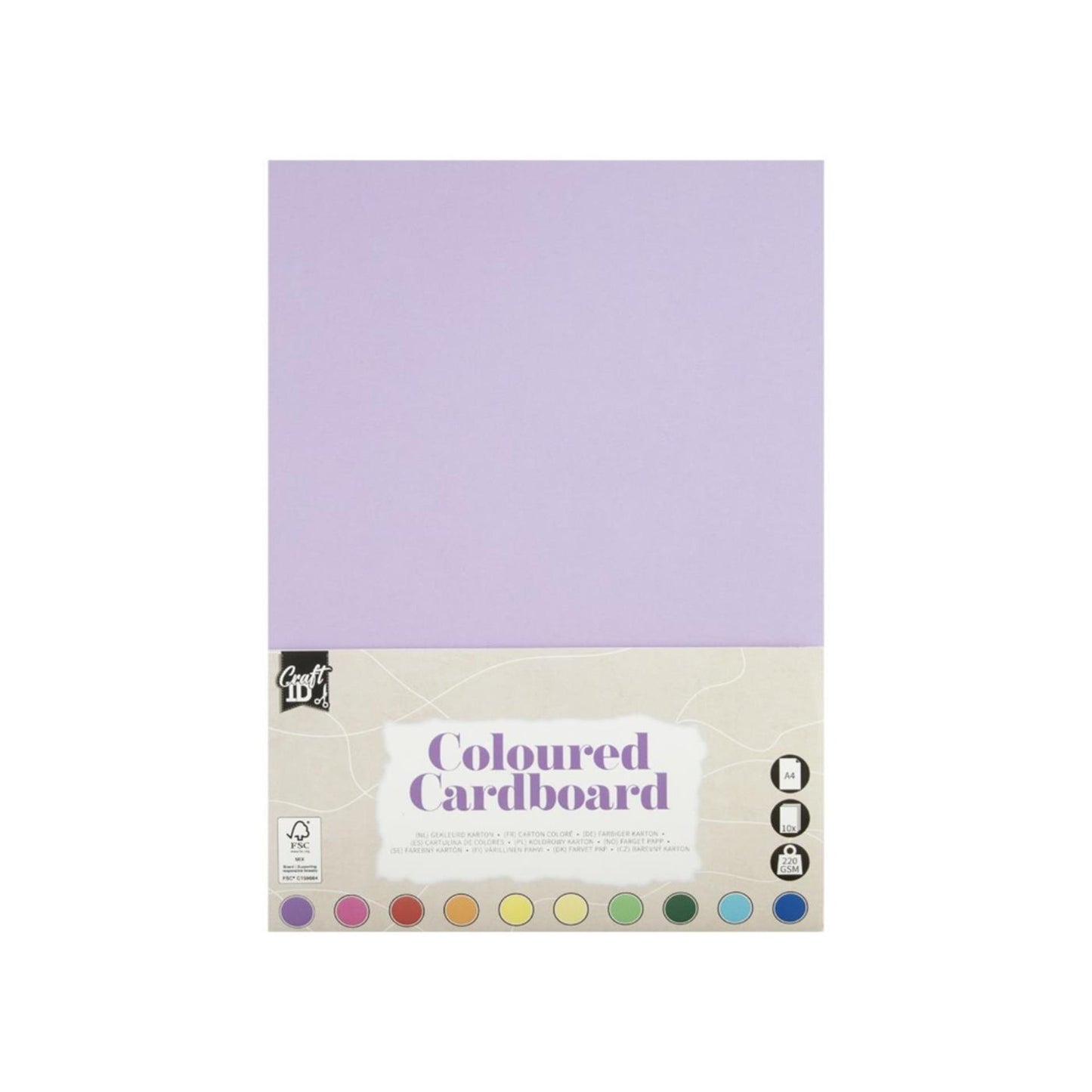 Grafix Craft id karton pastel a4 10 vel 220gsm
