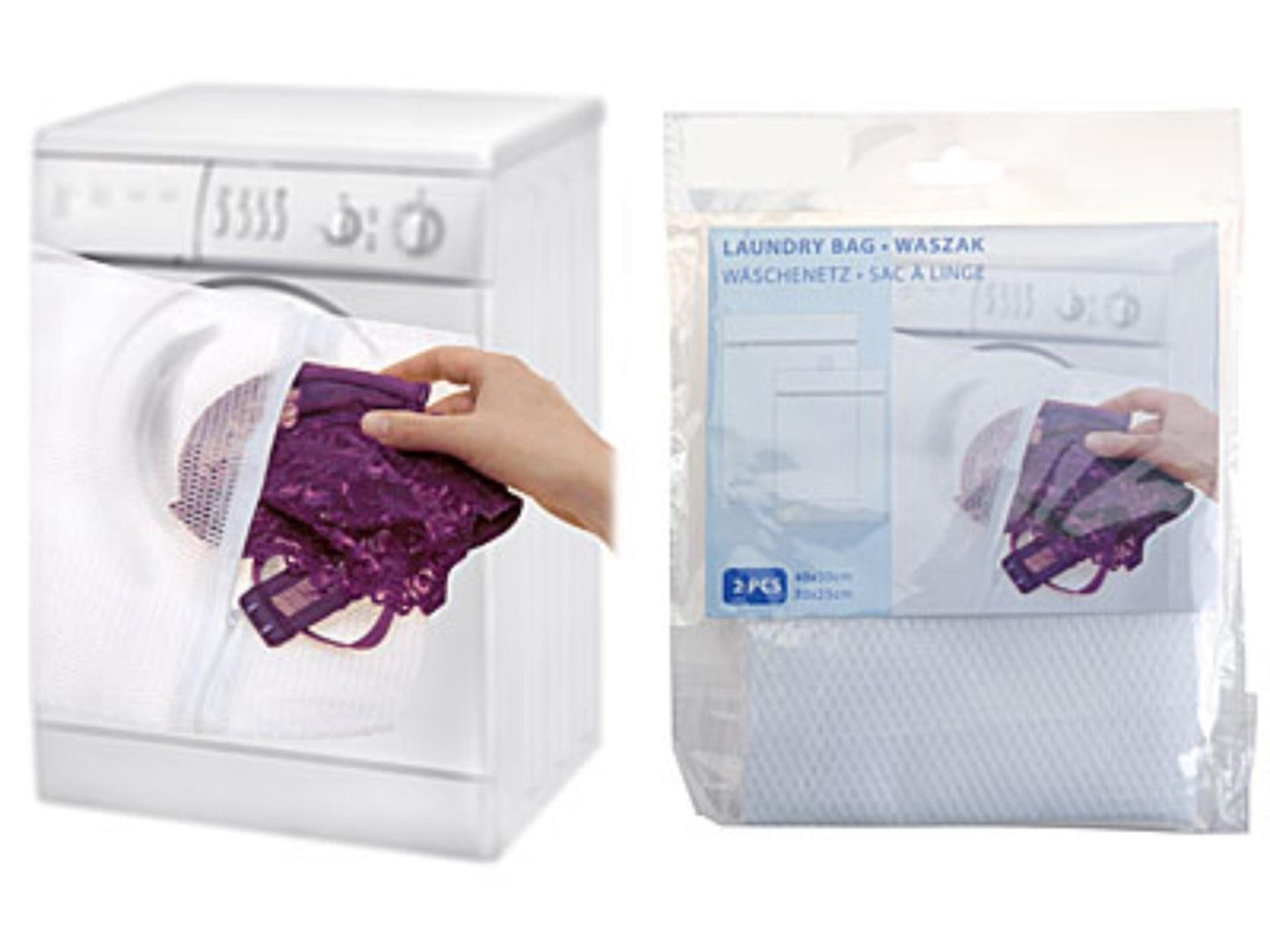 Ultra Clean Waszakken wasnetten set van 2 stuks (40x30 en 30x25cm)