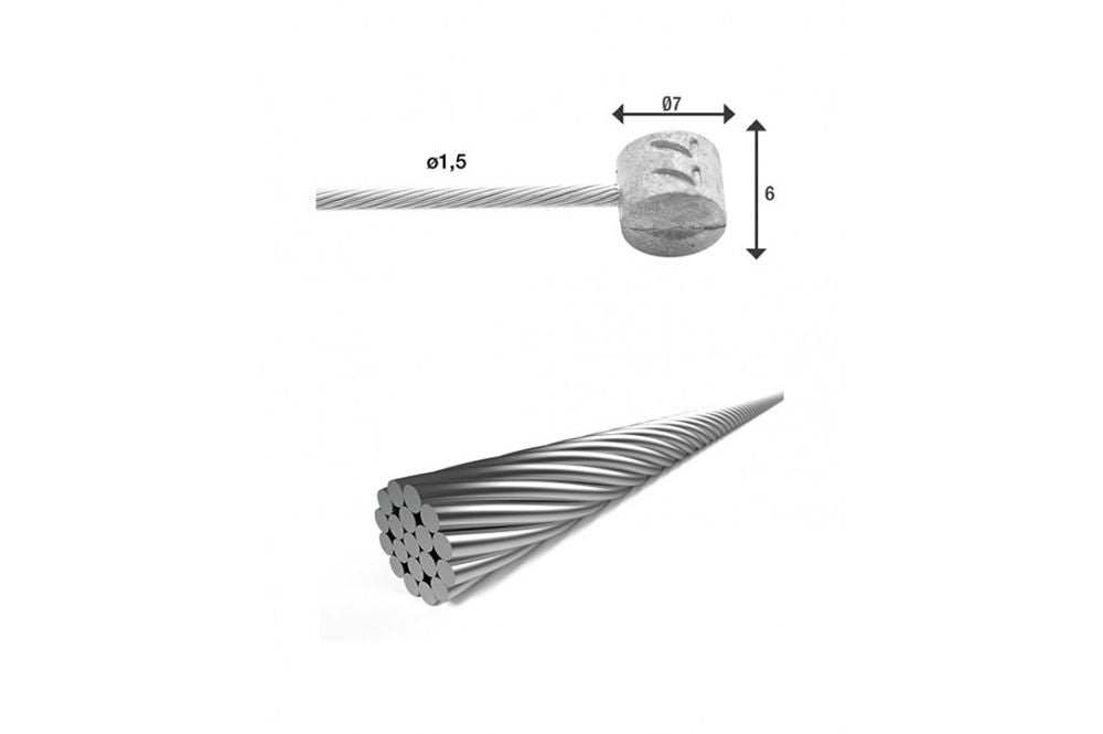XLC Kabel rem a binnen 4.00 2 nipp brx186