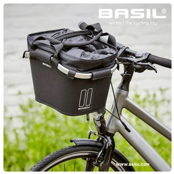 Basil Classic Carry All KF – fietsmand – voorop - zwart