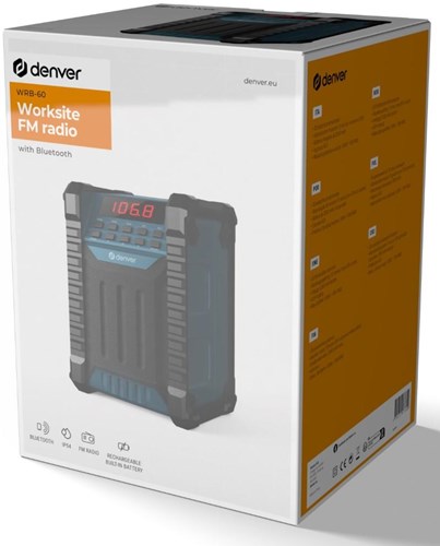 Enzo Denver bouwradio met fm en bluetooth oplaadbaar - 8140350