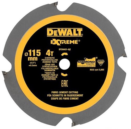 DeWalt Accessoires cirkelzaagblad | vezelcement | 115x10x4t - dt20421-qz