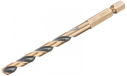 DeWalt Accessoires dt20608-qz | metaalboor | 6 mm | impact black gold | hex - dt20608-qz