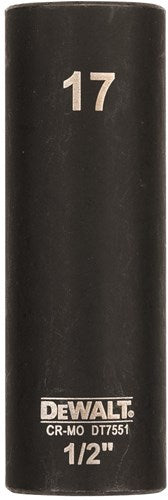 DeWalt Accessoires impact dop 17mm 1 2 (lang - 78mm) - dt7551-qz