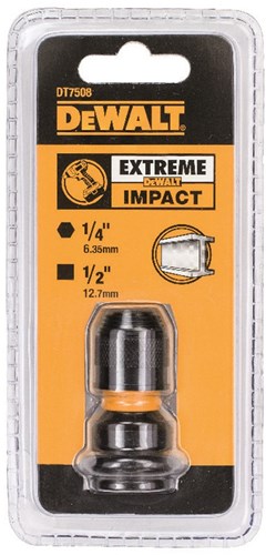 DeWalt Accessoires impact slagmoeradapter 1 2 naar 1 4 hex - dt7508-qz