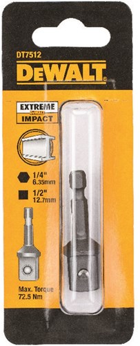 DeWalt Accessoires impact slagschroefadapter 1 4 hex naar 1 2 - dt7512-qz