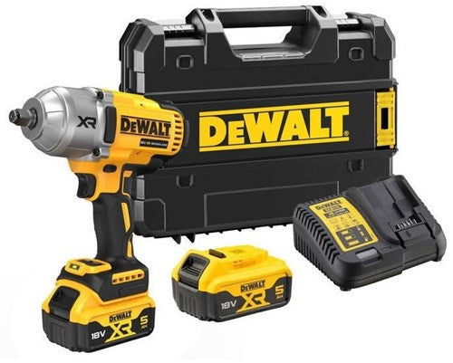 DeWalt dcf900p2t-qw | 18v xr brushless 1 2 heavy duty slagmoersleutel frictiering | met 2x 5.0ah accu en lader | in tstak koffer dcf900p2t-qw