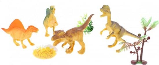 Toi-Toys World of the dinosaurs 4 dino's met 1 dino ei