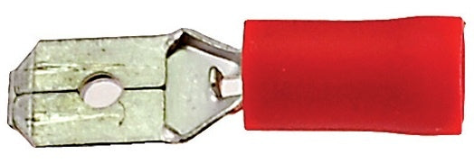 Bofix Kabelschoenstekker plat 6.3 mm. man rood