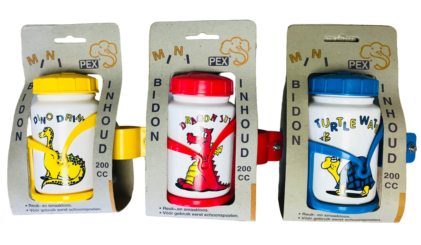 Buzaglo Pex kinder bidon met houder assorti