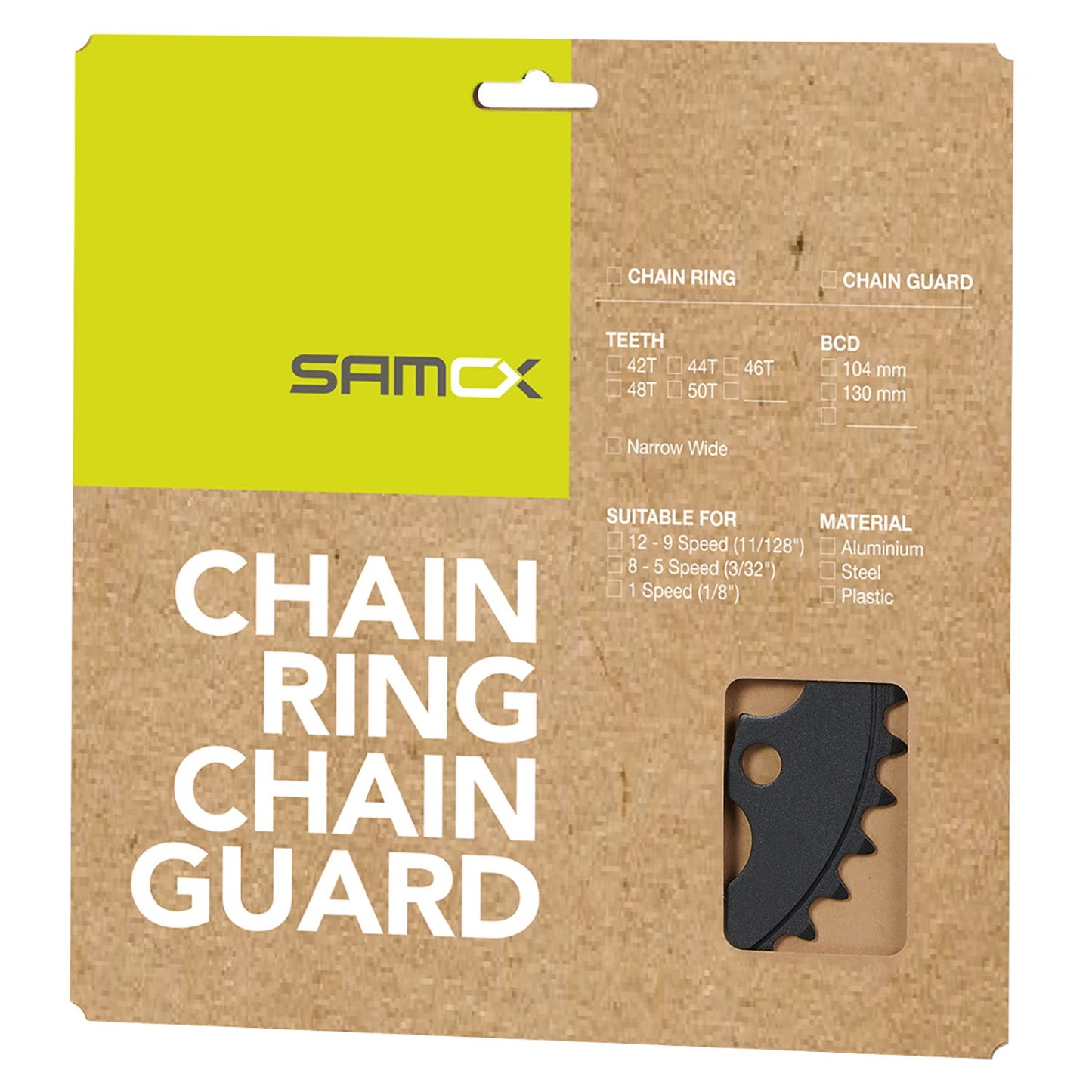 Messingschlager Samox e-bike kettingblad nw 44t bcd 104 mm. 1 2x3 32 en 11 128 staal zwart