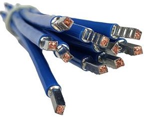 Enzo Draad 6qmm soepel 25cm blauw - 4000505