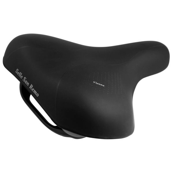 Selle San Remo Fietszadel vienna met handgreep - zwart (werkplaatsverpakking)