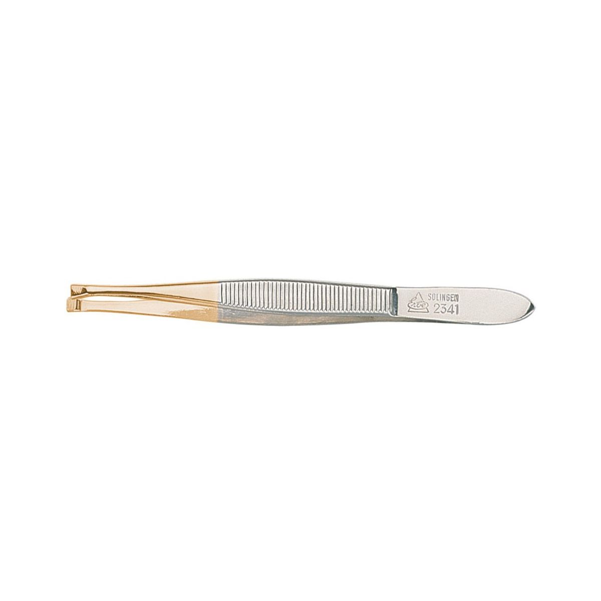 Erbe Solingen pincet recht smal verguld 9cm (erbe92341)