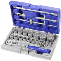 Expert By Facom doppen en hulpstukken 1 2 | metrische maten | 22-delig | in koffer | e032900 - e032900