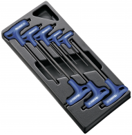 Expert By Facom module van 8 t-inbussleutels met heft, 6-kant | e121609 - e121609