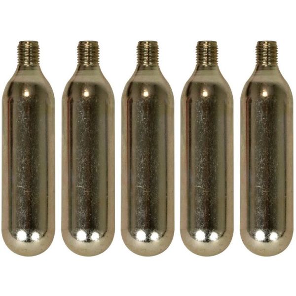 DRESCO Co2- cartridge brandless met draad - 5 stuks à 16 gram