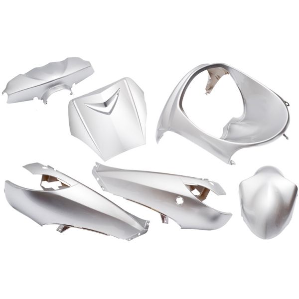 Edge Plaatset 6-delig voor peugeot vivacity tot bouwjaar 2008 - zilver metallic