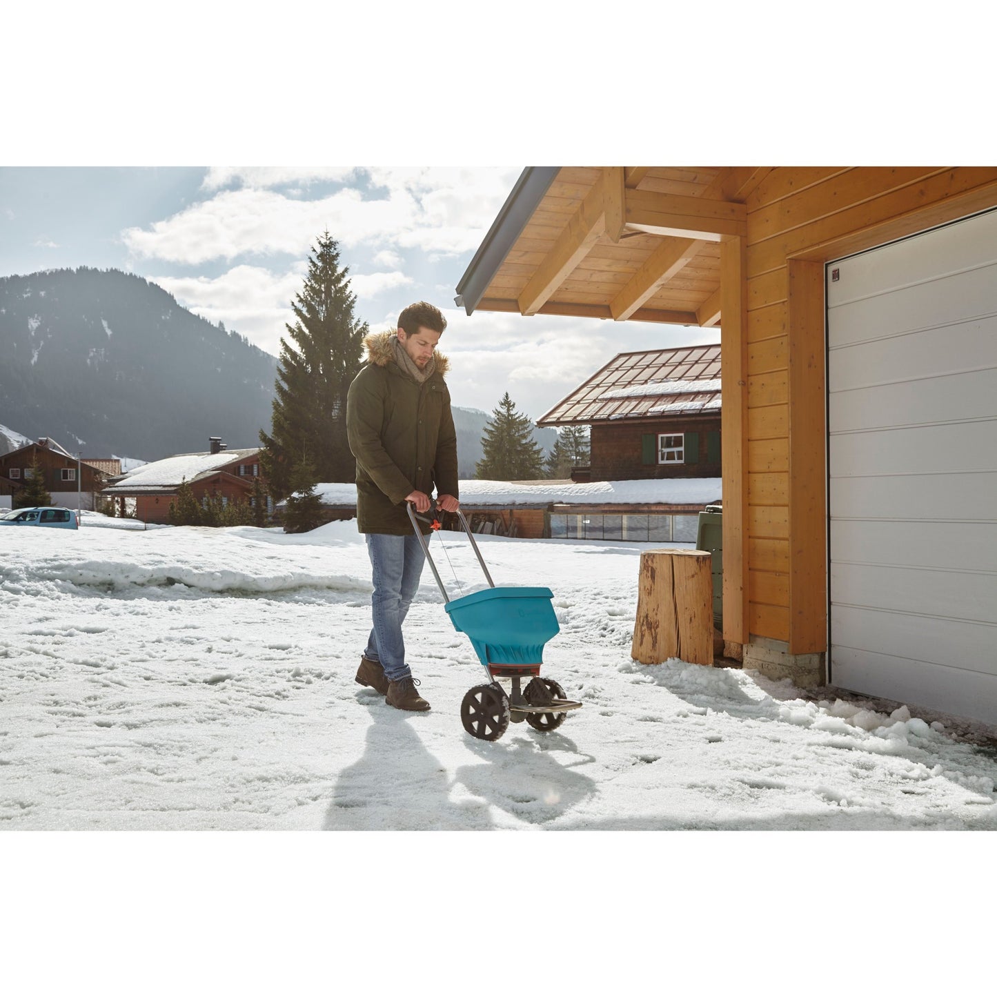 GARDENA strooiwagen xl strooiapparatuur (turquoise zwart, 436-20)