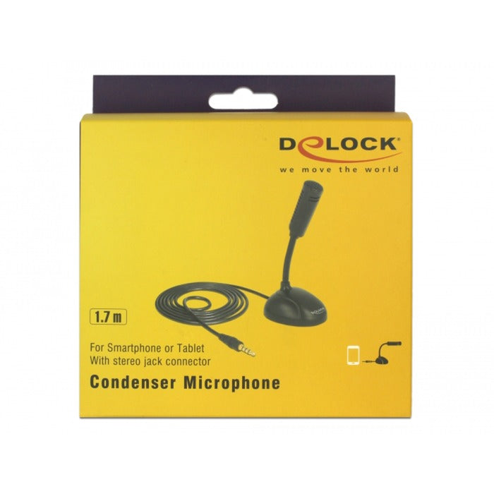 DeLOCK condensator microfoon (zwart)