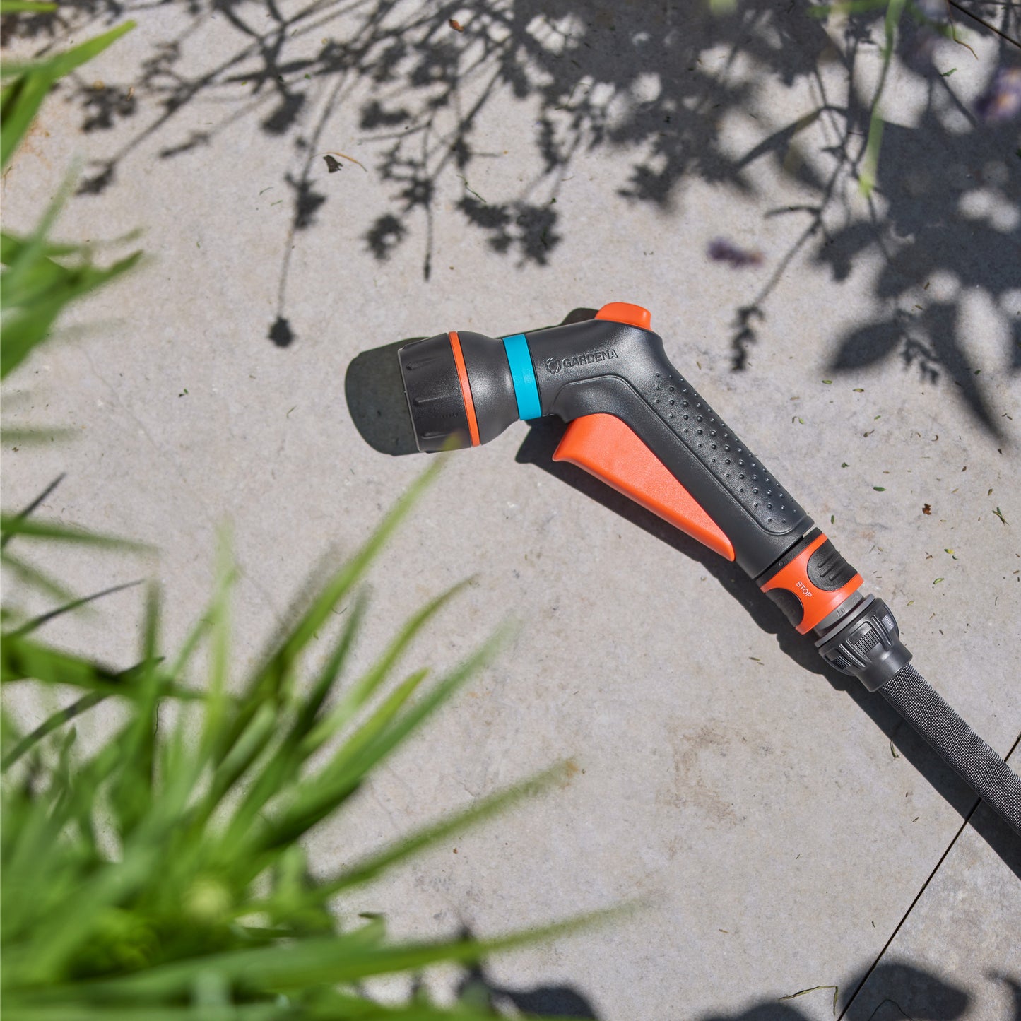 GARDENA classic compacte multifunctionele broes (grijs oranje, 18375-20)