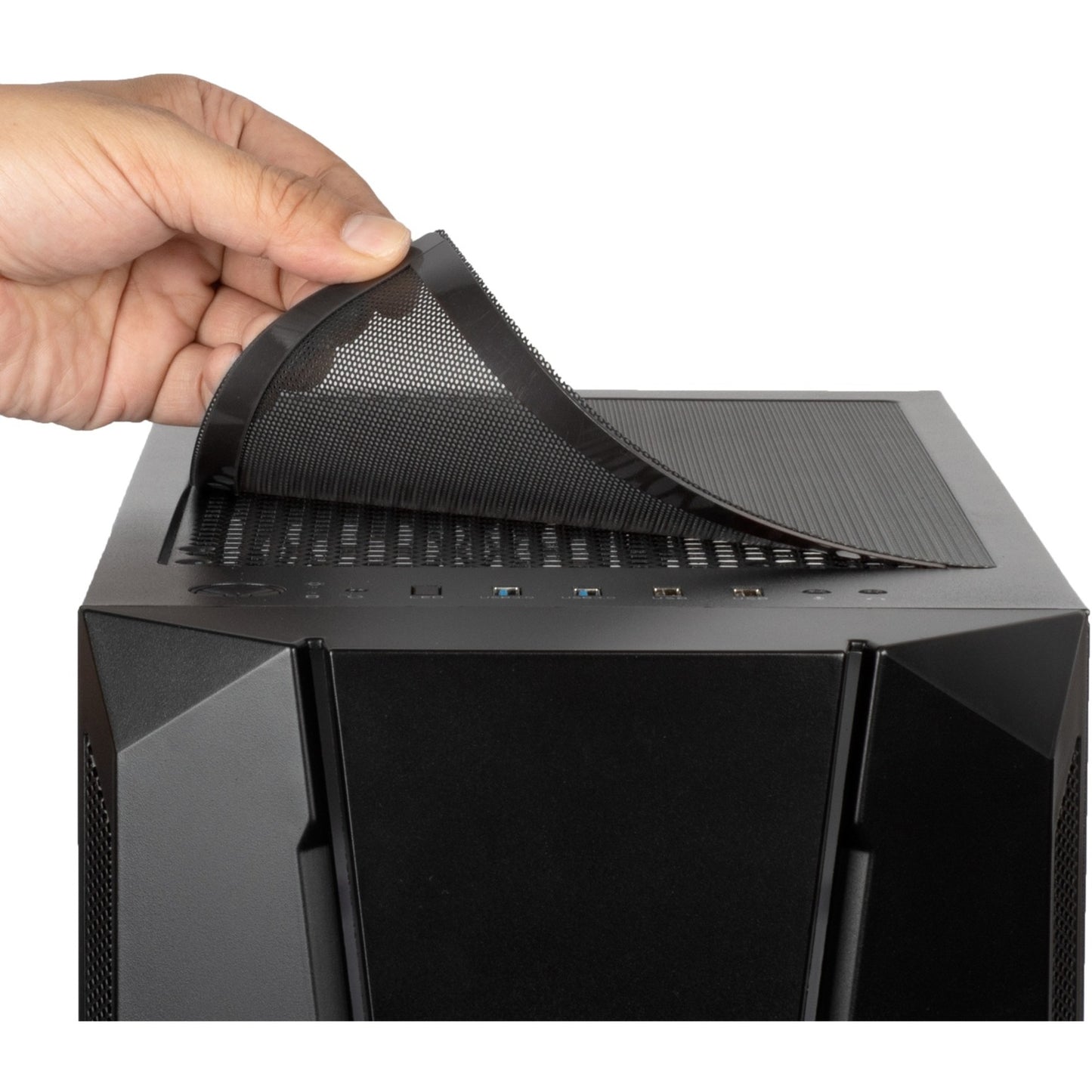 SilverStone sst-fav1mb-pro midi tower behuizing (zwart | 4x usb-a | rgb | window)