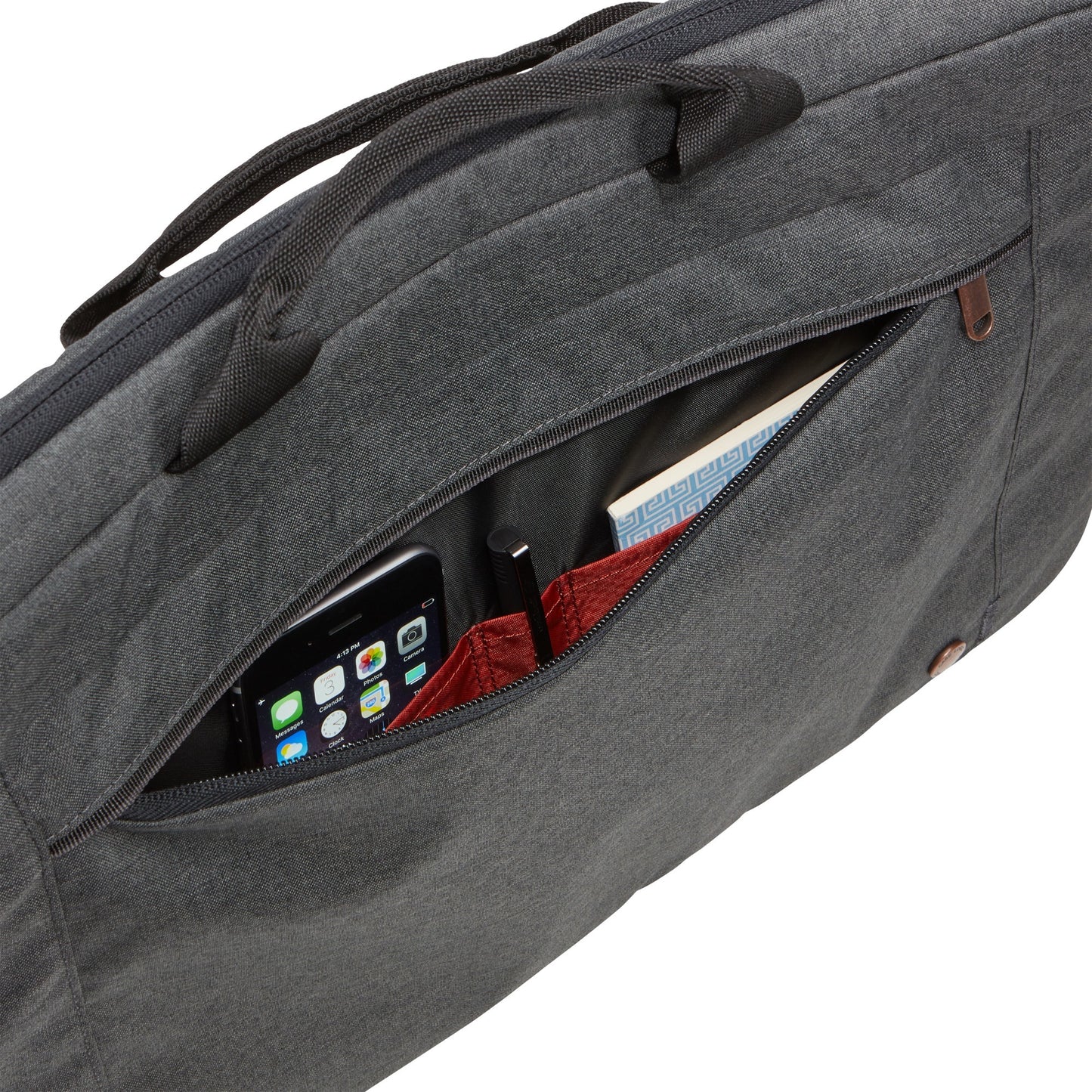 Case Logic era 15.6 laptop attaché eraa-116-obsidian laptoptas (donkergrijs)