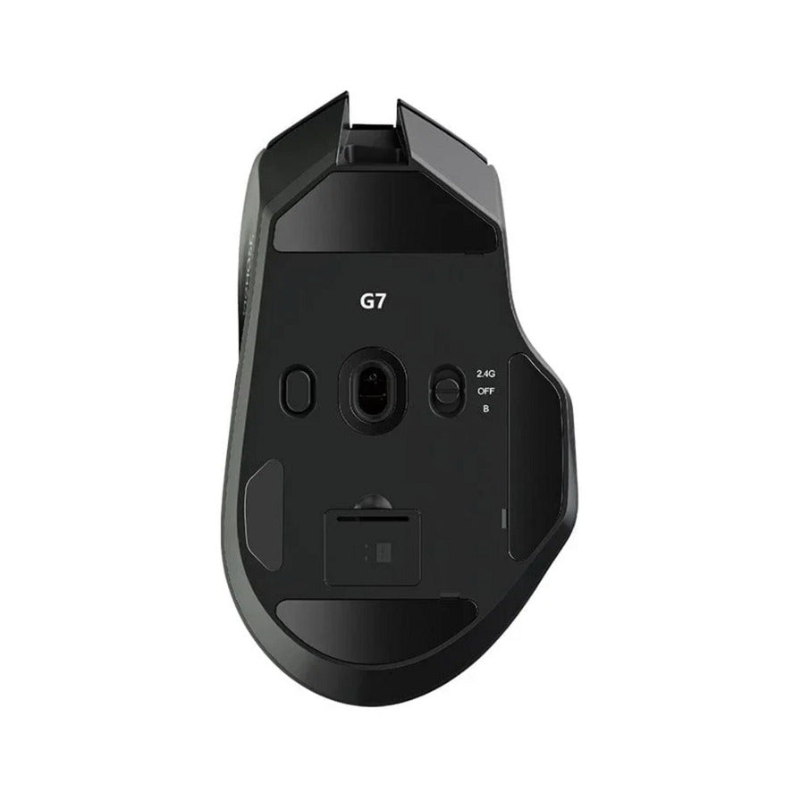 MCHOSE G7 gaming muis (Zwart, 12.000 DPI, 2.4 GHz Bluetooth USB-C)